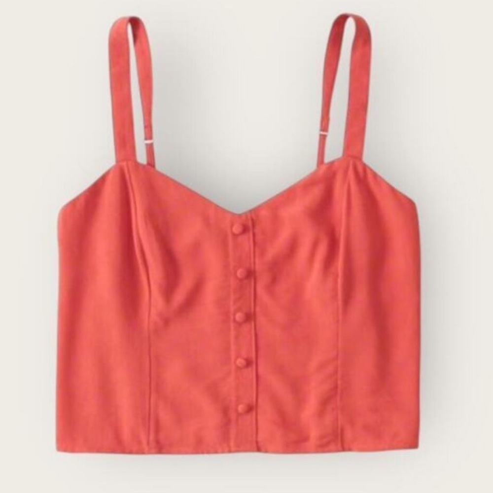 Abercrombie & Fitch Raspberry Sorbet Cropped Cami… - image 2